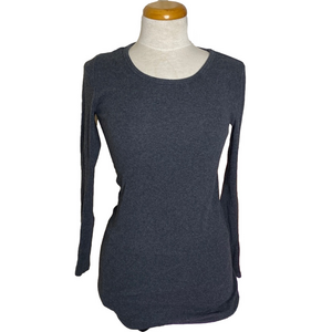 🌹 Blumind 🌹 Gray Ribbed Henley Dress